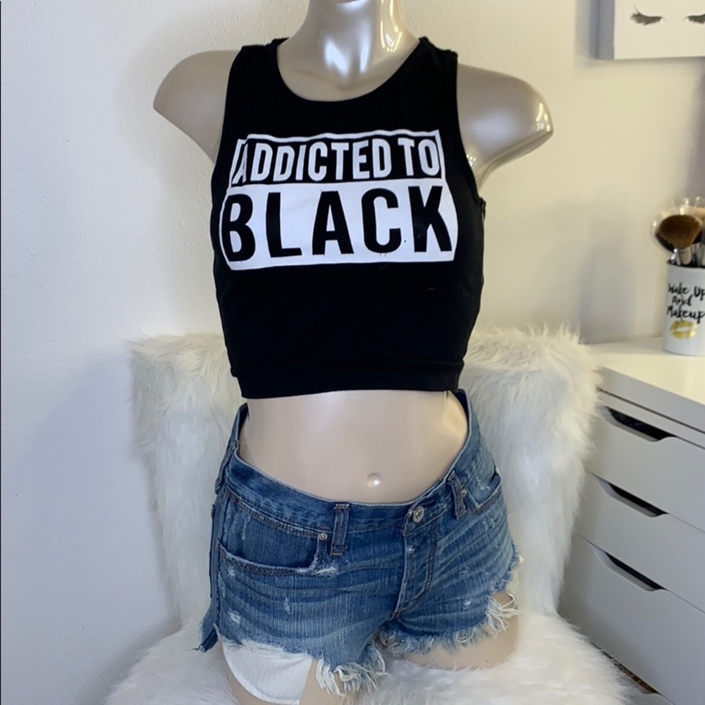 Black crop top